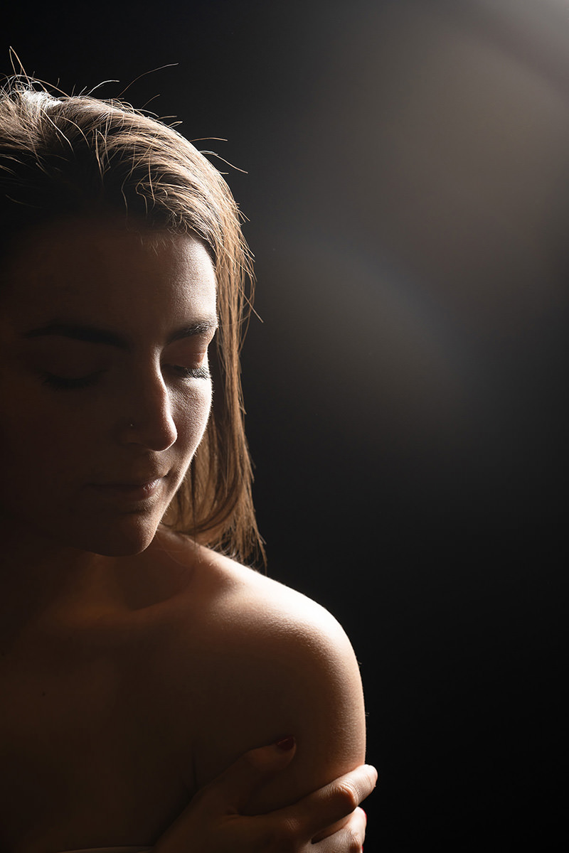 Bodyscape serene woman soft light