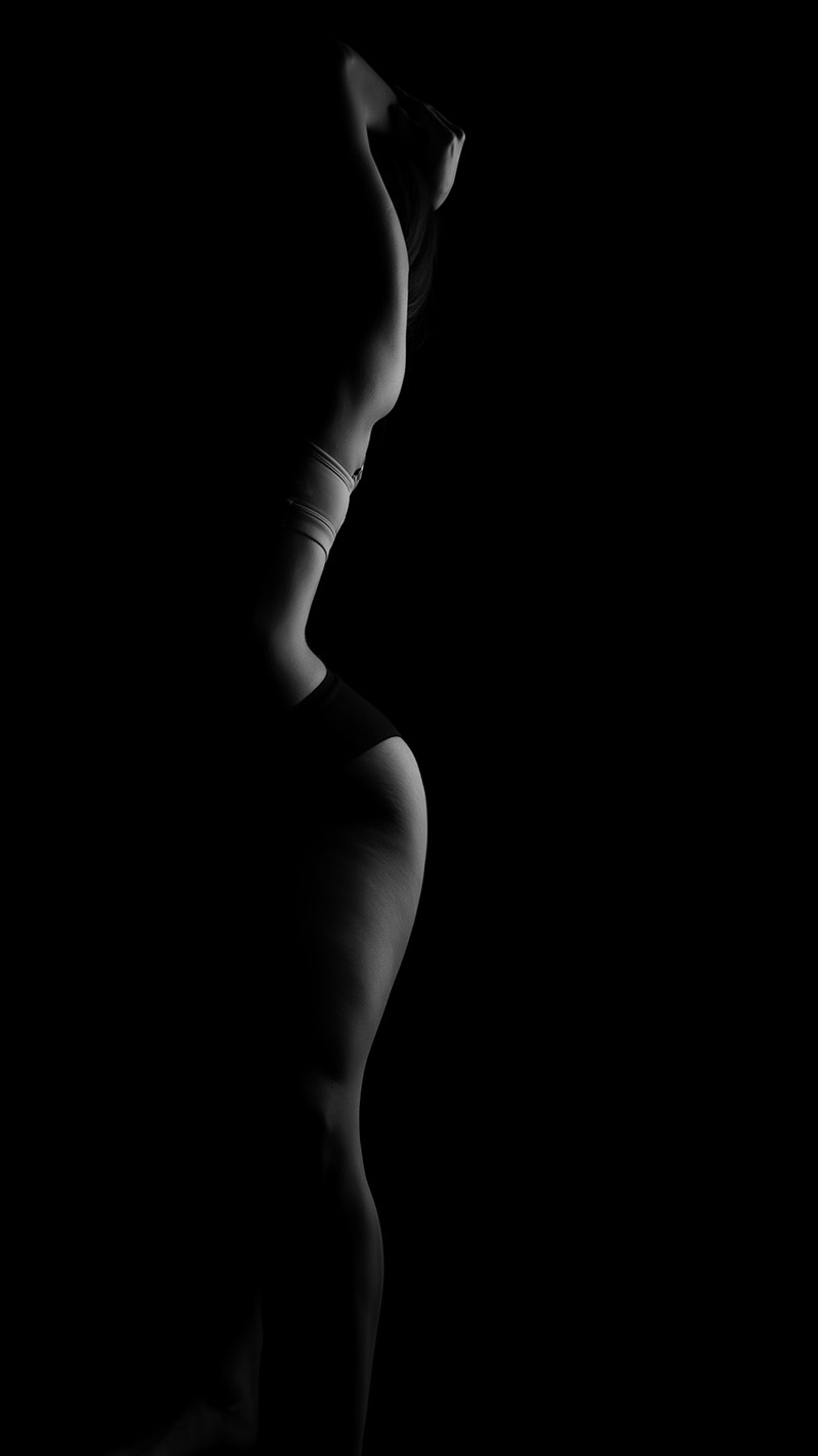 Bodyscape silhouette dramatic bw