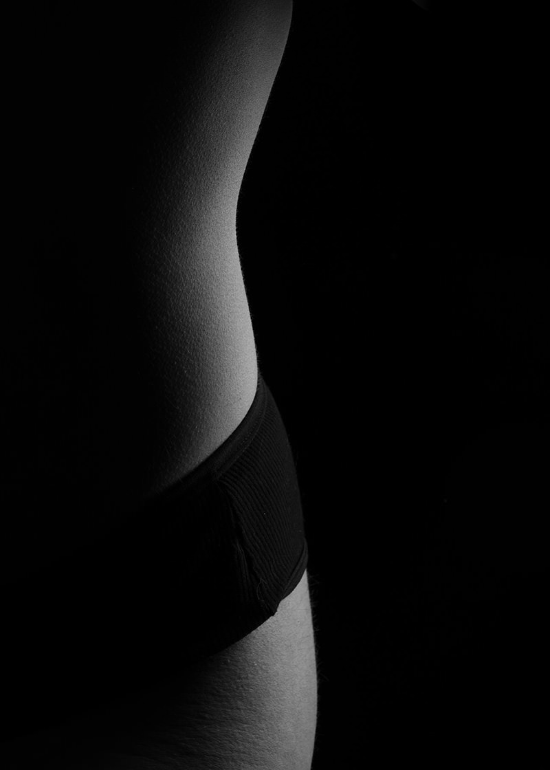 Bodyscape torso contrasting light